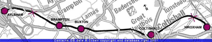 Bure Valley Railway Map