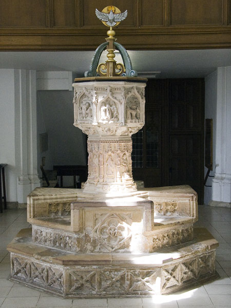 Font,St Mary and All Saints Church,Walsingham
