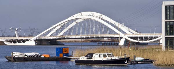Enneüs Heermabrug,Enneus Heerma Bridge,Nicholas Grimshaw,IJberg,Boats,Amsterdam
