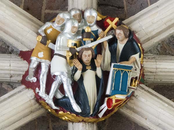 Beckett Boss,Exeter Cathedral