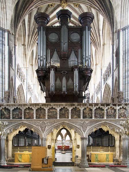 Organ,Choir Screen,Exeter Cathedral