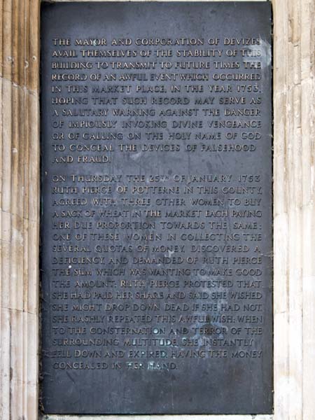 Plaque,Market Cross,Ruth Pierce,Devizes