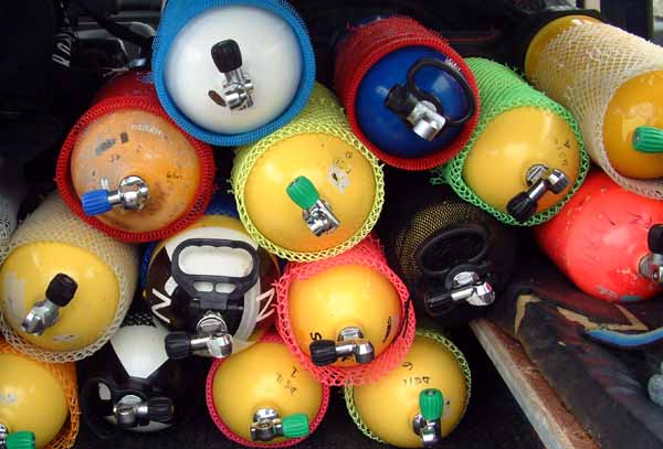 St Ives,Diving,Compressed Air Bottles
