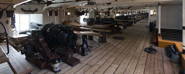 Main Gun Deck,HMS Warrior,Portsmouth Historic Dockyard