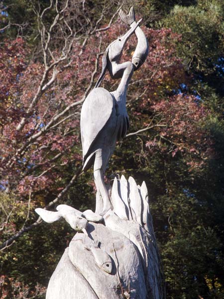 Carved Heron,Holly Hill Woodland Park