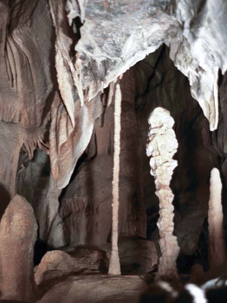 Stalactites,Stalagmites,Cox's Cave,Cheddar.Somerset,England