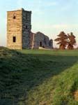 Knowlton Church and the entrance to Church Henge